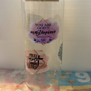 You are God’s Masterpiece 20oz Glass Can