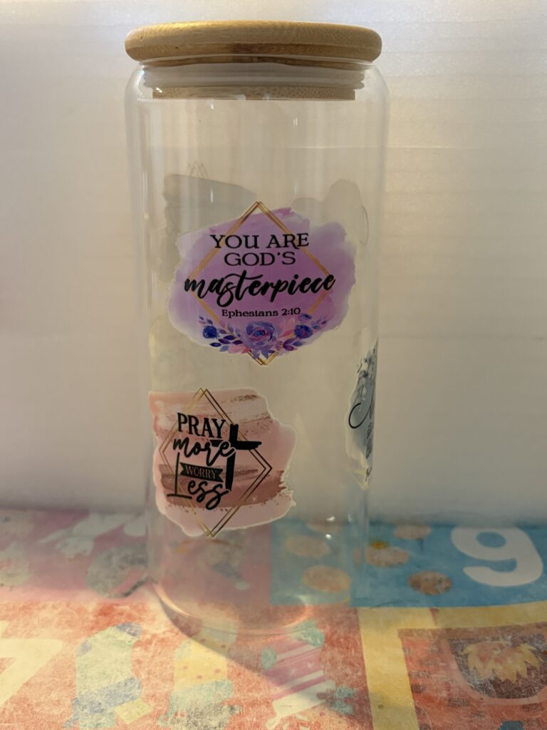 You are God’s Masterpiece 20oz Glass Can