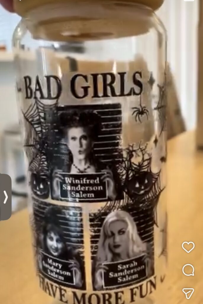 Bad Girls Have More Fun Halloween Glass Can