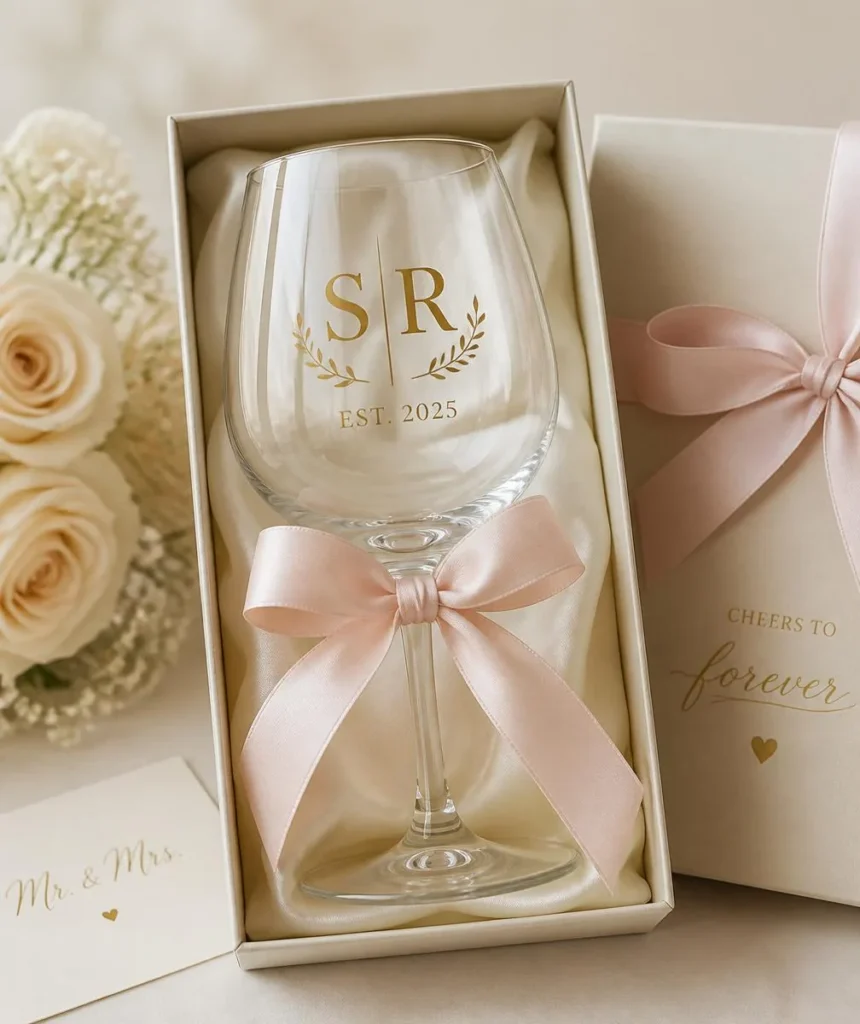 Cheers to Forever Wedding Glass