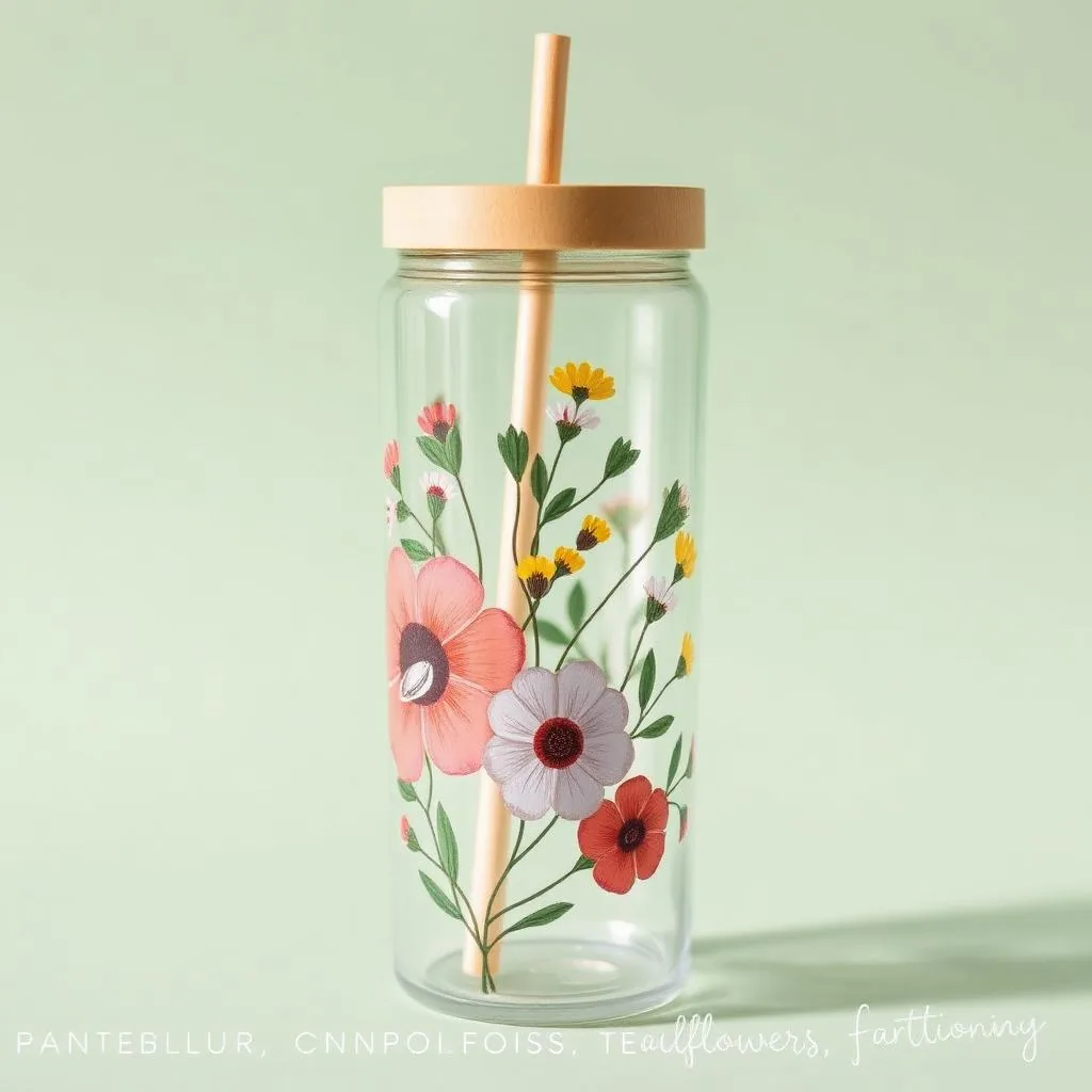 Wildflower Garden Glass Can